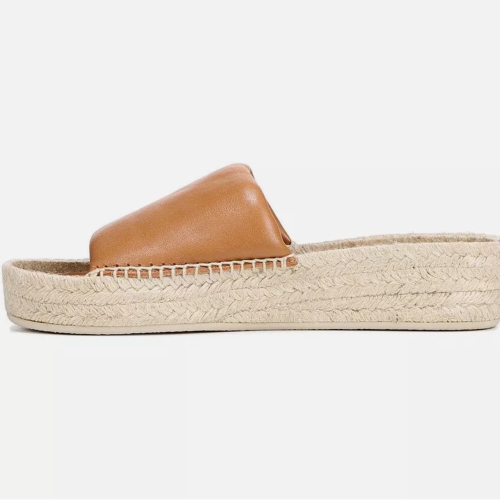 Vince | Jesse Leather Platform Espadrille Sandal - Picture 9 of 9